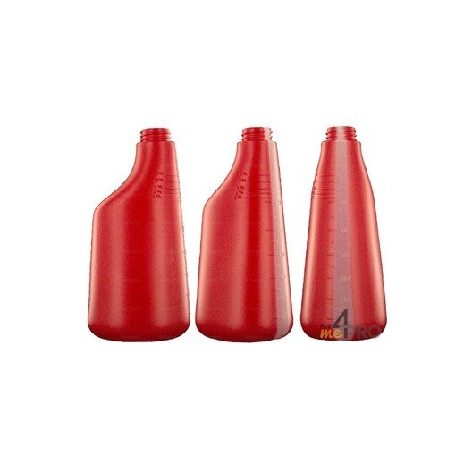 Botella de polietileno roja de 600 ml