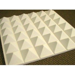 Espuma acústica piramidal 60/95 mm blanco crudo - Set de 18