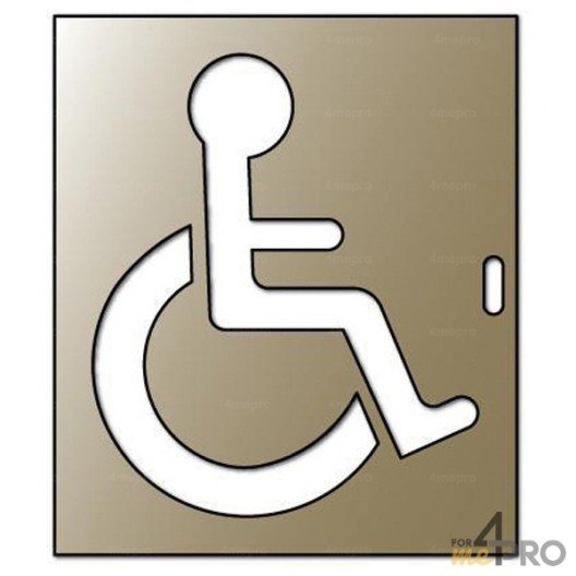 Plantilla de stencil forma discapacitado