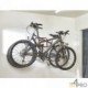 Soporte de pared plegable para bicicletas con funda de protección en espuma - 2 bicis