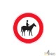 Señal jinetes y caballos prohibidos 1