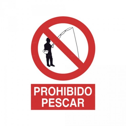 Señal Prohibido pescar