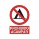 Señal Prohibido acampar