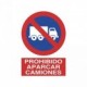 Señal Prohibido aparcar camiones