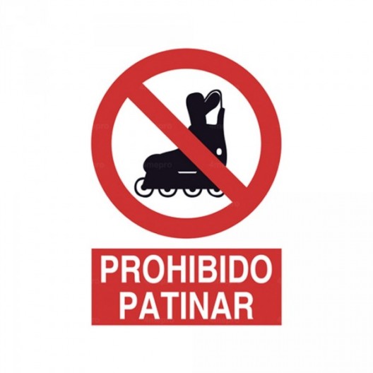 Señal Prohibido patinar