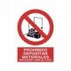 Señal Prohibido depositar materiales Mantener libre el paso