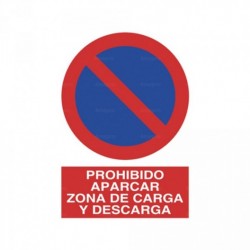 Señal Prohibido aparcar Zona de carga y descarga