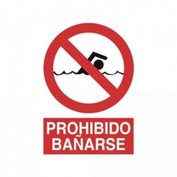 Señal Prohibido bañarse
