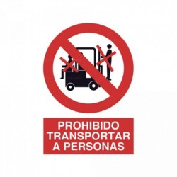 Señal Prohibido transportar a personas