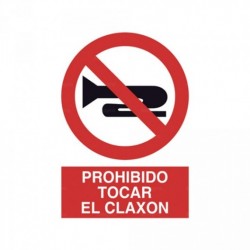 Señal Prohibido tocar el claxon