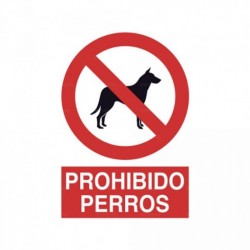 Señal Prohibido perros