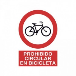 Señal Prohibido circular en bicicleta