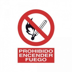 Señal Prohibido encender fuego