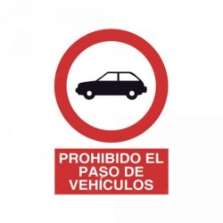 Señal Prohibido el paso de vehículos