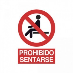 Señal Prohibido sentarse