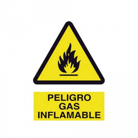 Señal Peligro Gas inflamable