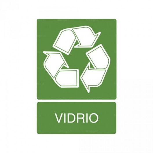 Señal de reciclaje Vidrio