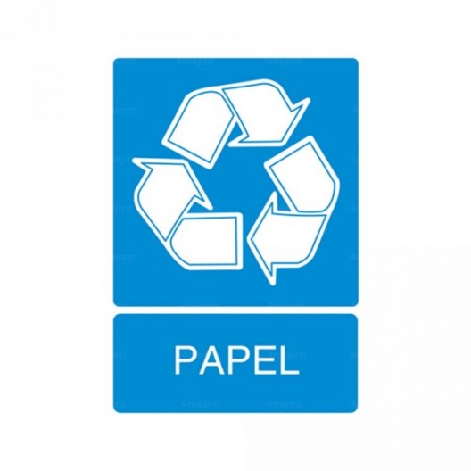 Señal de reciclaje Papel
