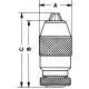 Portabrocas autoajustable DIN B18 templado y rectificado - capacidad de 3 a 16 mm