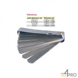 Indicadores de espesor redondos estándar 18 hojas/150mm