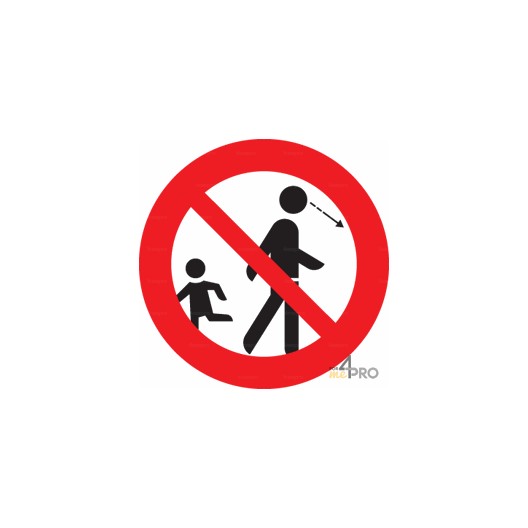 Señal prohibido alejarse de sus hijos