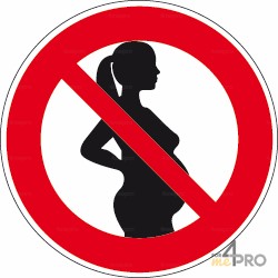 Señal prohibido a las mujeres embarazadas