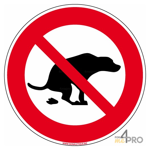 Señal de prohibición de las deyecciones caninas