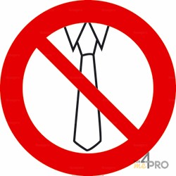 Señal corbata prohibida