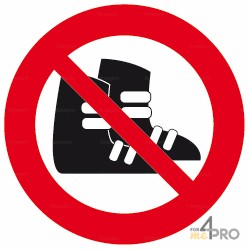 Señal botas de esquí prohibidas