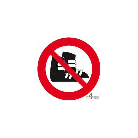 Señal botas de esquí prohibidas