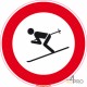 Señal prohibido esquiar