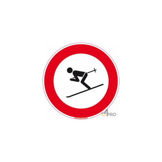 Señal prohibido esquiar