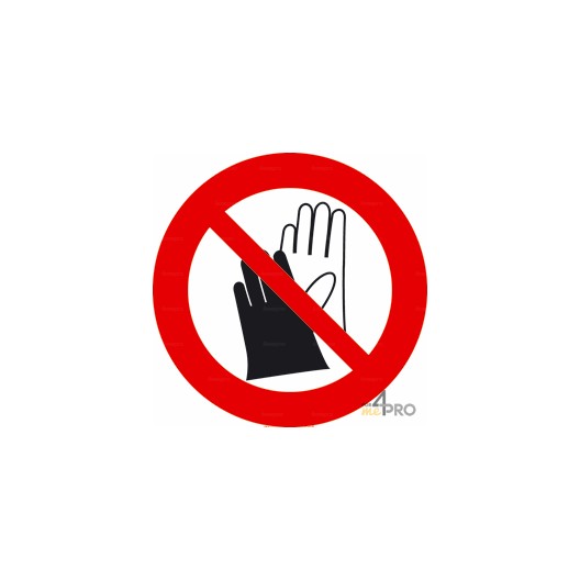 Señal redonda guantes prohibidos