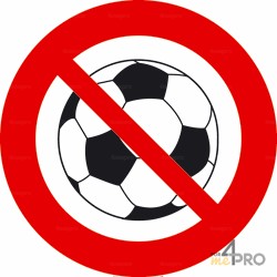 Señal redonda pelotas prohibidas
