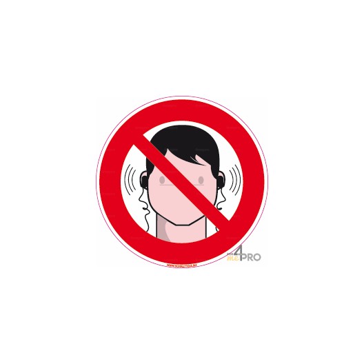 Señal reproductor de música prohibido