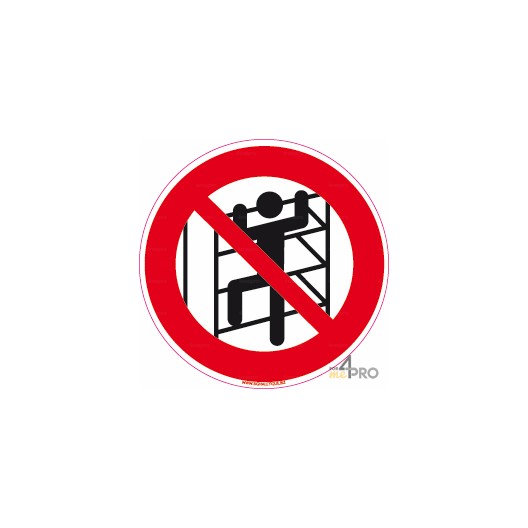 Señal Prohibido subir en los armarios