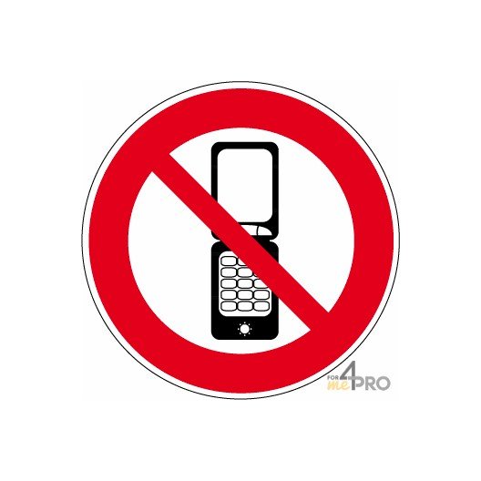 Señal Prohibido usar el teléfono