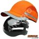 Gorra de seguridad Todas estaciones naranja fosforito + tiras grises reflectantes NF EN812 A1